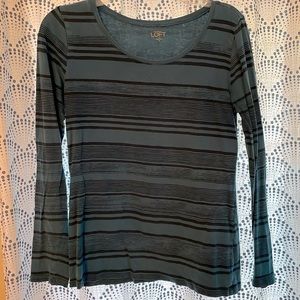 Ann Taylor Loft blue striped tee